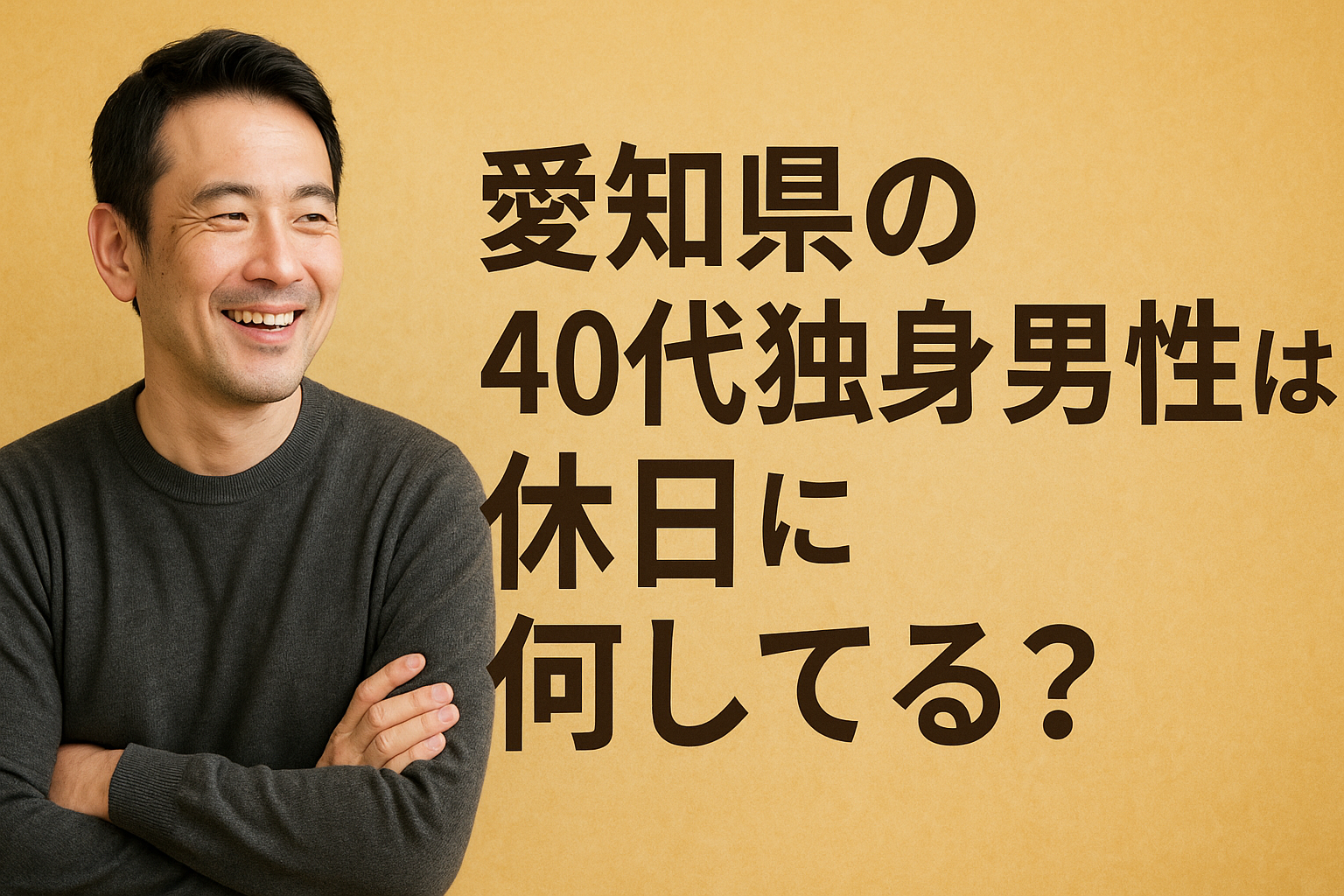 愛知県の40代独身男性は休日に何してる？