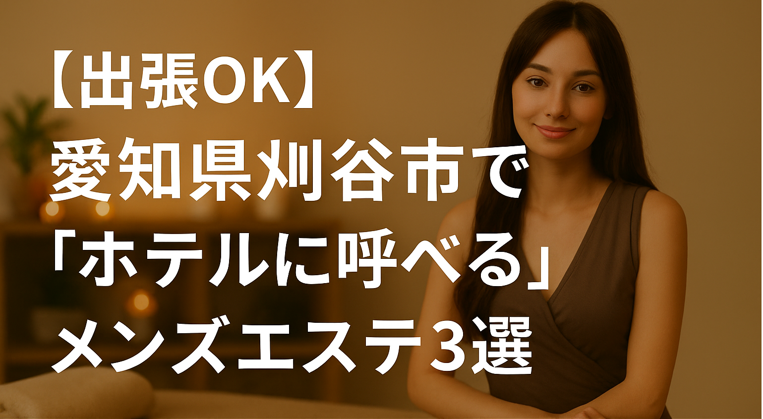 【出張OK】愛知県刈谷市で“ホテルに呼べる”メンズエステ3選｜刈谷駅近くのホテル利用可メンエス