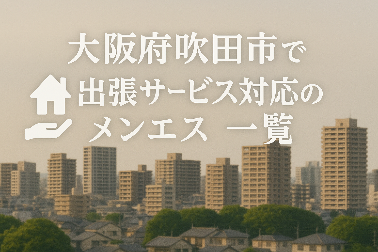 吹田市で“ホテル・自宅に呼べる”メンエス特集｜江坂・南千里・関大前・千里山エリアの出張派遣メンズエステ一覧