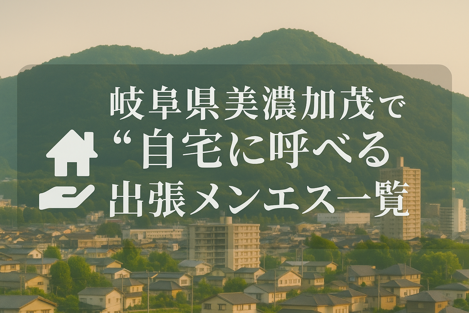 岐阜県美濃加茂市で“ホテル・自宅に呼べる”メンエス7選｜美濃太田駅周辺・太田町・前平町・加茂野町・下米田町エリアへの出張メンズエステ特集（ビジネスホテルも可）