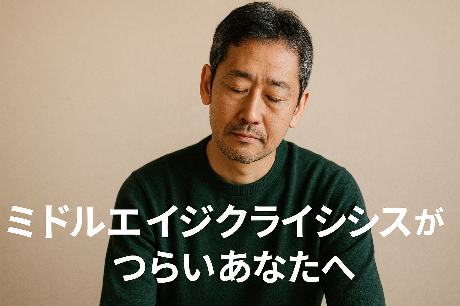 ミドルエイジクライシスがつらいあなたへ｜30代～50代の心の疲れに優しく寄り添う