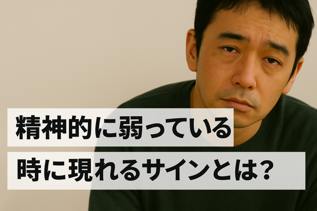 精神的に弱っている時に現れるサインとは？