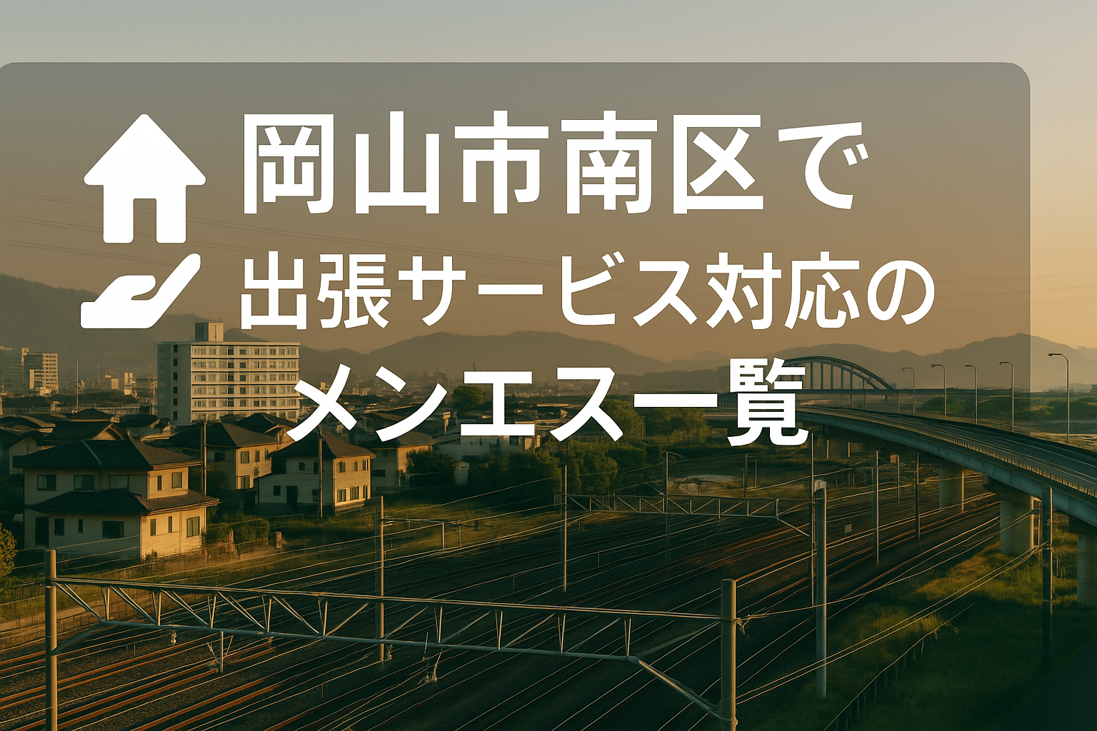 大元駅・青江周辺で“ホテルに呼べる”出張メンエス｜岡山市南区ビジネスホテル派遣メンズエステ